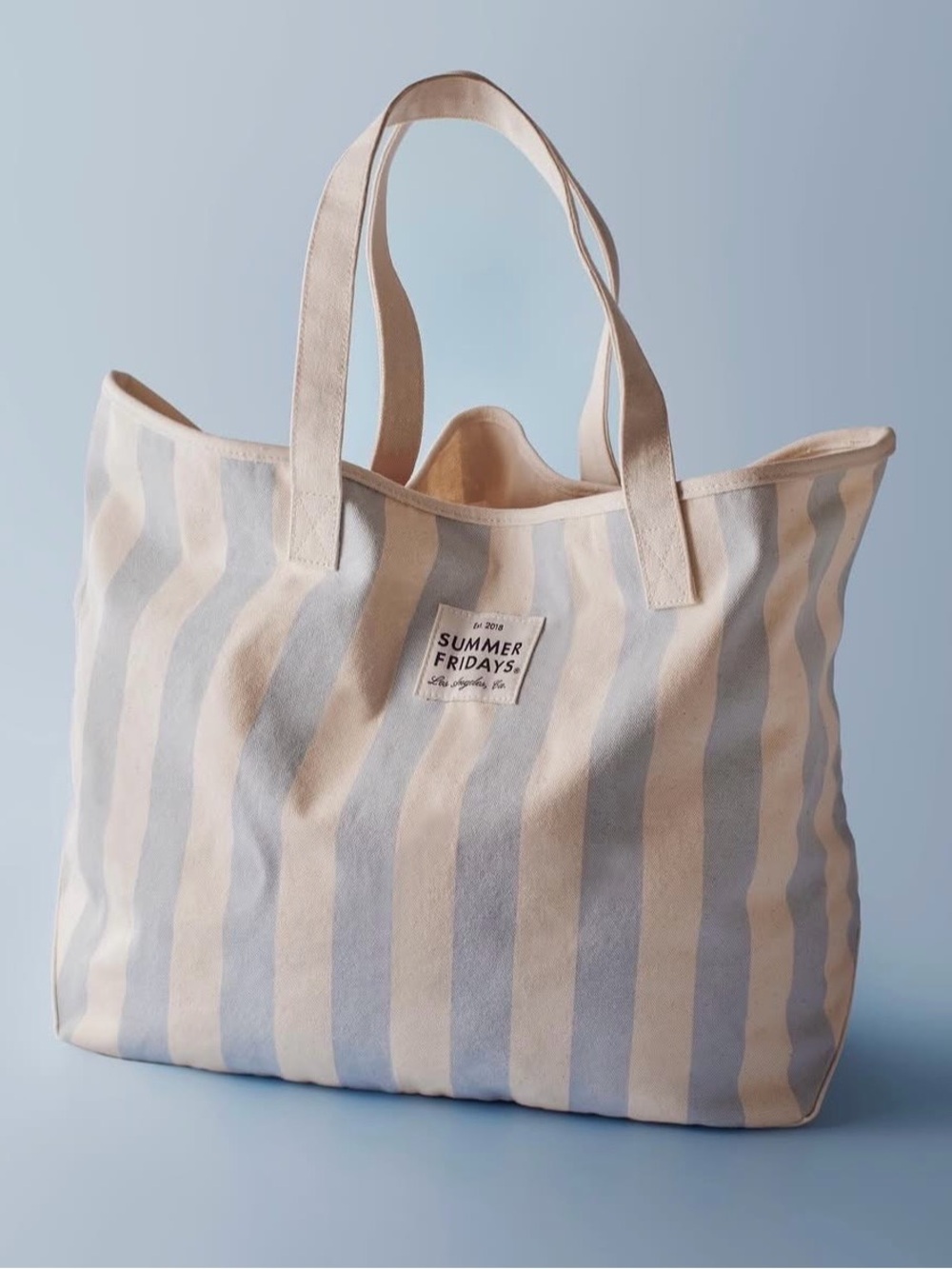 BRAND NEW - Large Summer Fridays Endless Summer Striped Tote Bag